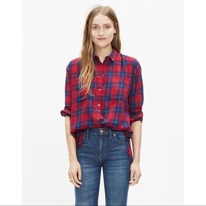Madewell Oversized Boyshirt in Edina Plaid
